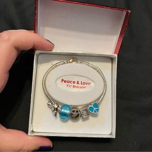 Peace and Love Beaded Bracelet